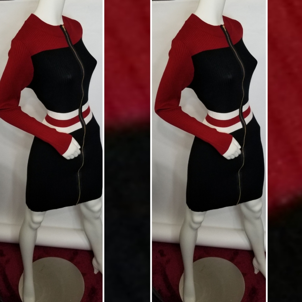Bodycon Ribbed Sweater Dress - Picture 4 of 9